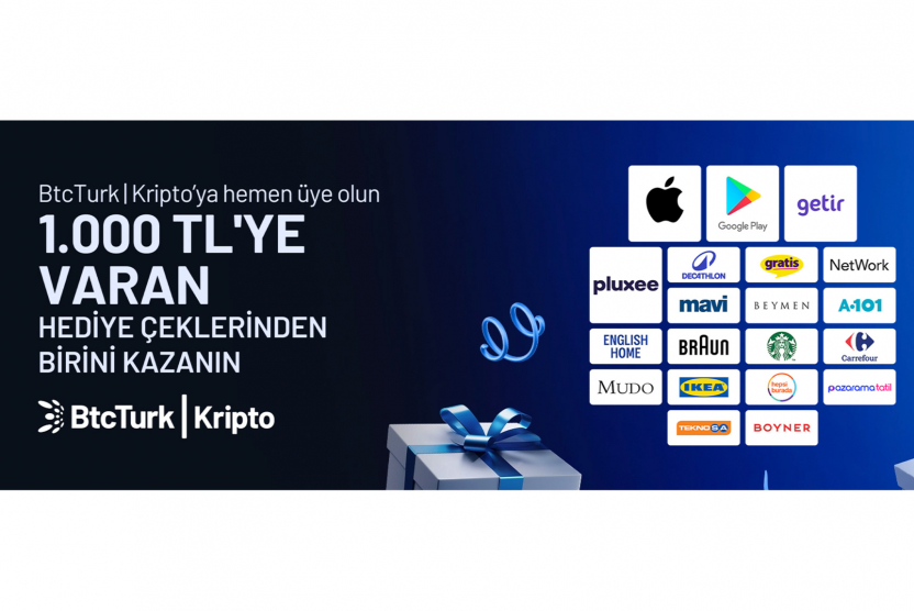 BtcTurk | Kripto Yeni Üyelere Özel 1.000 TL’ye Varan Hediye Çeki Kampanyası